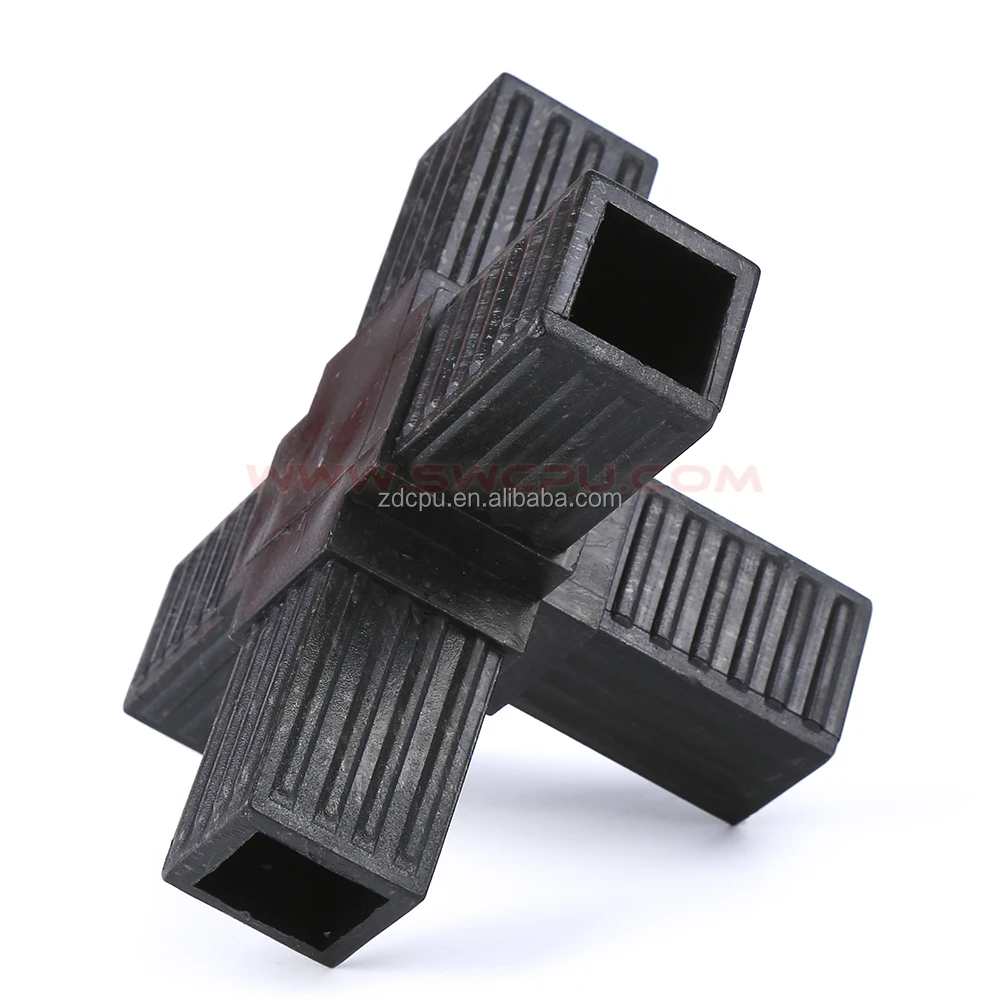 Customized 5way Nylon Plastic Connectors For Square Aluminum Tube