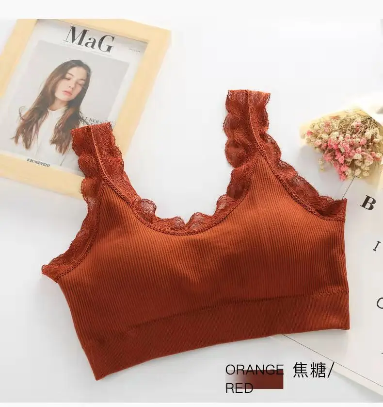 

Fashionable Young Girls Bra Top Quality Breathable Lace Bras