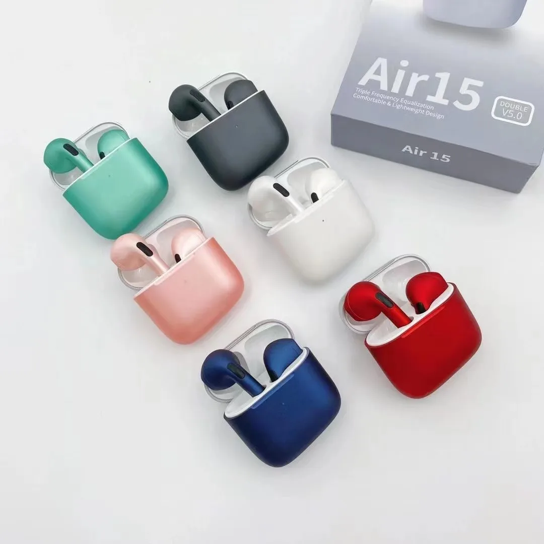 

2021 new air15 Wireless Earphones in Ear Tws Pro HIFI Headset Earbuds air15 colorful Earphones sports Headphones for Phone