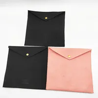 

Suede microfiber printed custom small bracelet earring velvet pouch linen cotton canvas packaging jewelry pouch with logo