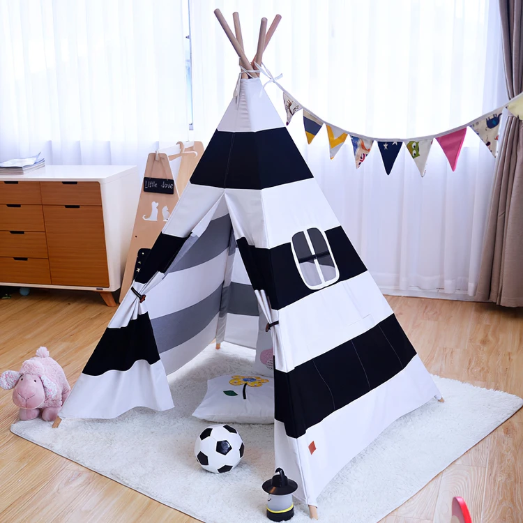 
Wholesale Teepee Tent Kids Cotton Canvas Children Tipi Tent For Kids Teepee 