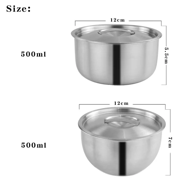 stainless steel serving bowl with lid