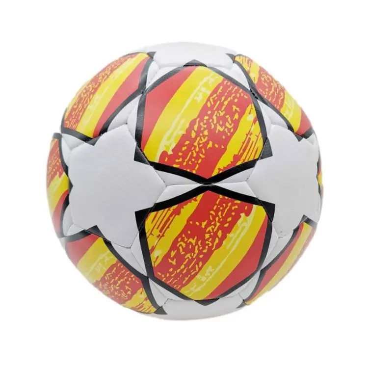 

High Quality Colorful PU Hand Sewing Soccer Ball Size 5 Football For Match