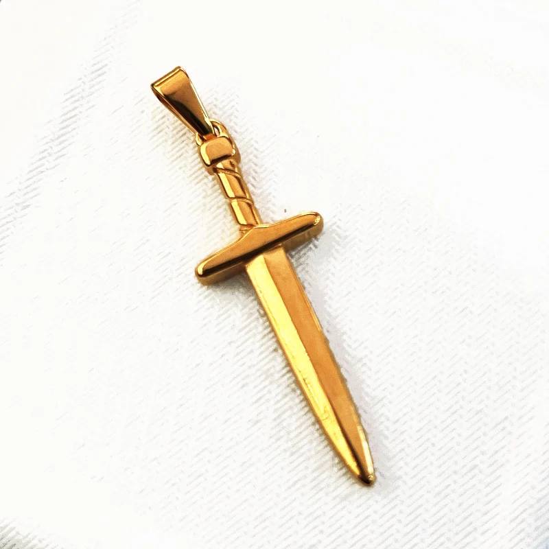 

Cool Vintage 40mm Long Swords Knife Charms Pendant Stainless Steel Dagger Pendant Viking Sword Charms Jewelry Making