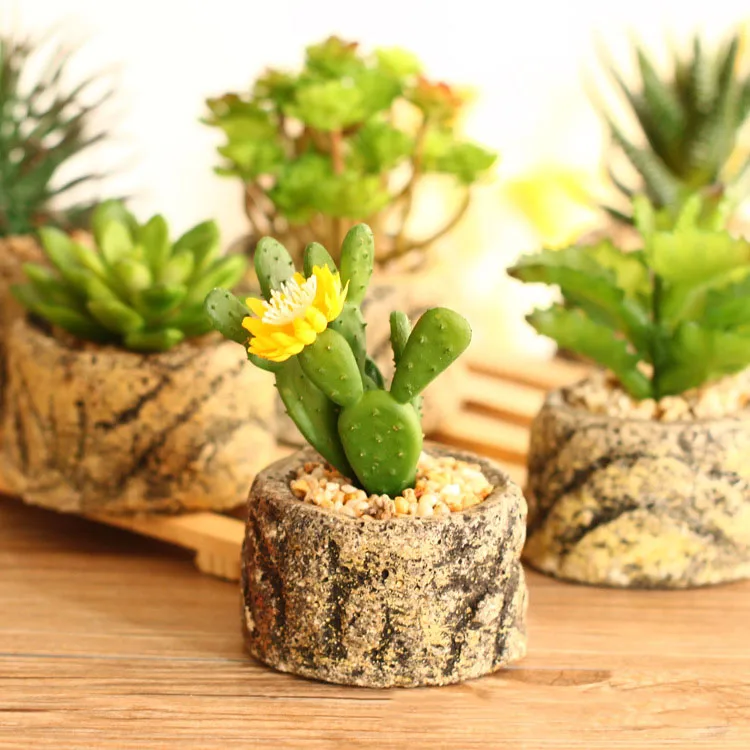 

Hot Sale Korean Cactus Potted Suculentas Planta Mini Vaso Suculenta Plantas Artificiales Para Apared Succulent Plants Artificial, Customizable