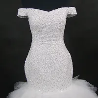 

Sexy mermaid short sleeve wedding dress 2020 luxury bridal dress