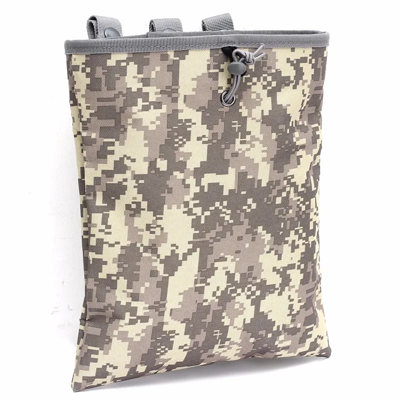 

Tactical Mag Recovery Bag Hunting Gear Drawstring MOLLE Dump Pouch Magazine Recycling Pouch, Camo sundry pouch