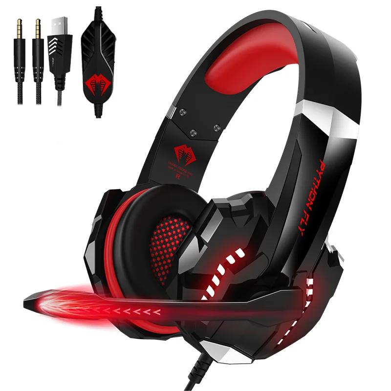 

Best G9000 Pro Headphone 7.1 Surround Gamer Headphones USB PS4 Headband Games Audifonos Noise Cancelling Gaming Headset With Mic, Blue, red, purple, orange