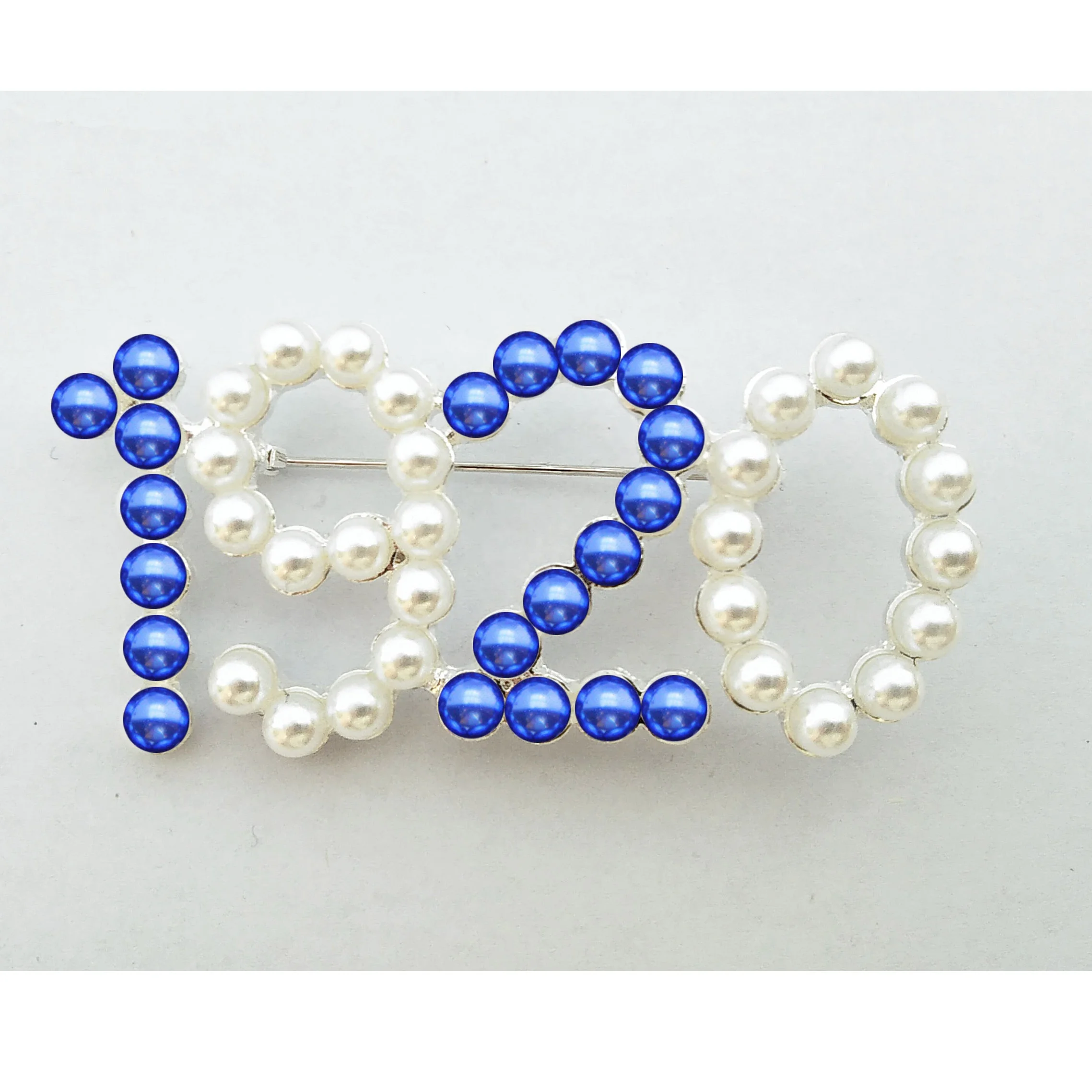 

Topvesko Number Brooch 3 inch large 1920 Pearl Pin, Picture