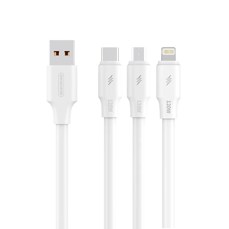 

2021 Lightning Usb Cables For Iphone 12 Phone Micro Type C Data Line Fast Charging Cable For Samsung Mobile phone, White