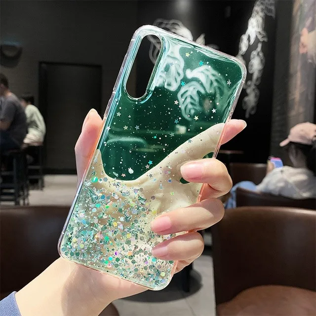 

3D Shiny Bling Bling Tpu Back Cover For Xiaomi Redmi Note 9 9A 10 Pro Mi 10T 11 Lite Poco X3 Soft Silicone Glitter Case, As pictures shows