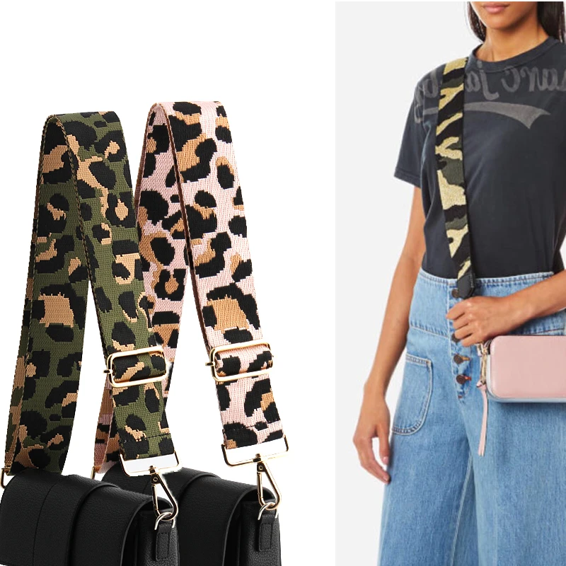 

Nolvo World New 5cm Adjustable Colorful Leopard Handbag Accessories Shoulder Webbing Replacement Bag Shoulder Strap For Handbag