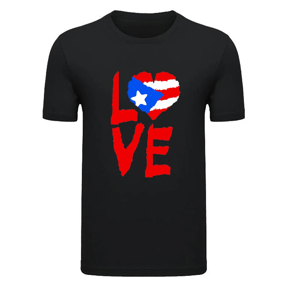 

Wholesale 190 gram Custom Printing T shirt shop 100% cotton Puerto Rican flag tshirt men brand Puerto Rico flag t shirt, Customized color