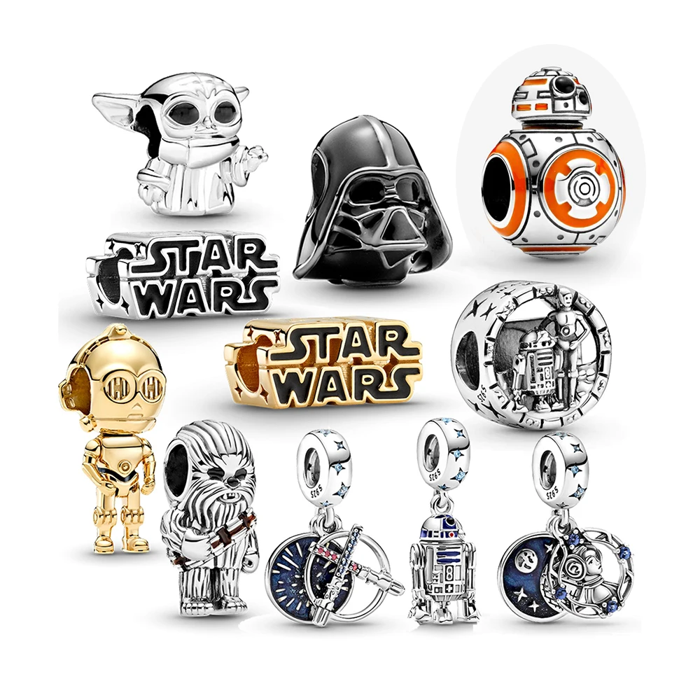 

2020 NEW star charm wars 925 Sterling Silver Beads Alien warrior jewelry Fit Original Pan Bracelet for women DIY jewelry, Silver color