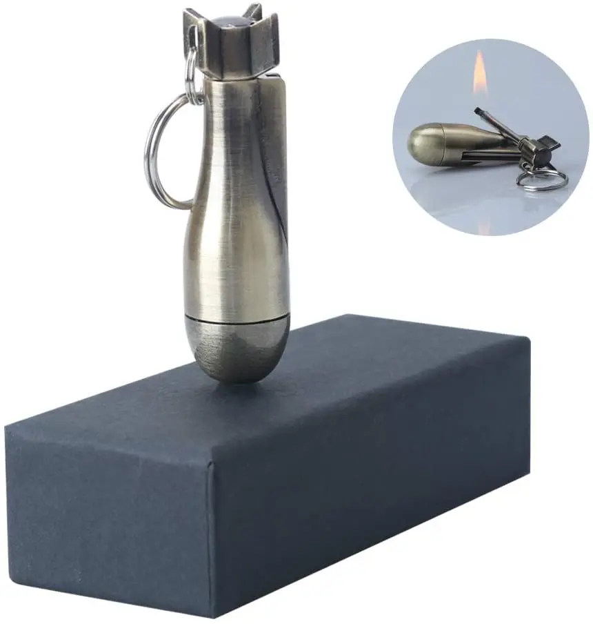 

XiFei Wholesale Pocket Metal Keychain Lighter Fire Starter Flint Match Lighter