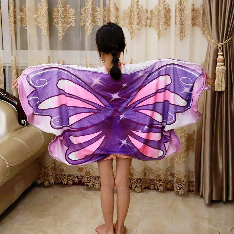 Halloween Butterfly Costume Kid Fairy Shawl Festival Rave Dress Halloween Butterfly Wings Cape for Girls