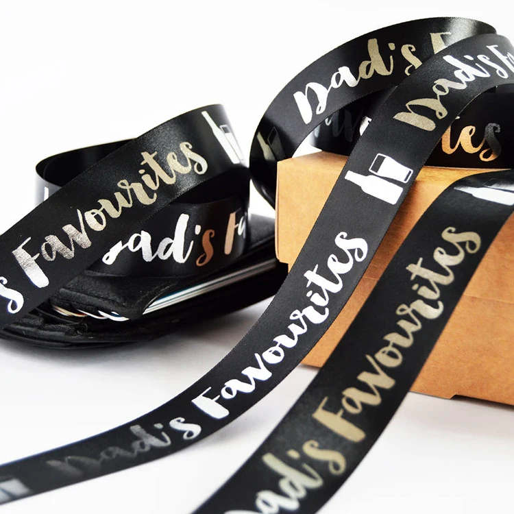 

Personalized 100% Polyester silk satin ribbon with custom printed logo, decorative gift wrapping ribbon roll