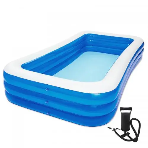 

Hot sale PVC Inflatable Inflatable swimming pool printed Cartoon blue and white 499436