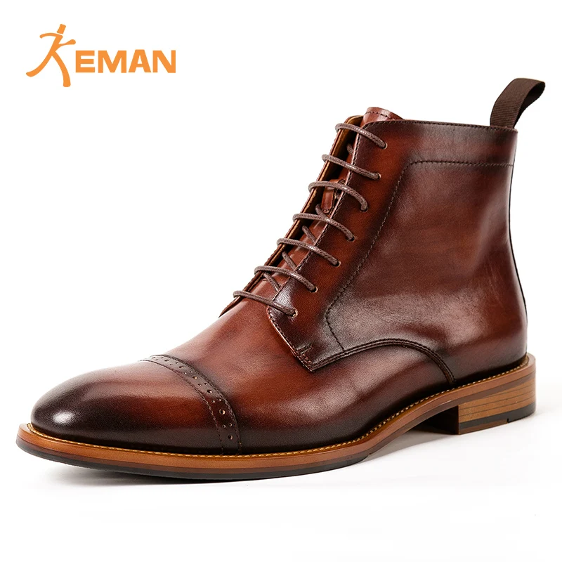 

Latest shoes for man british style men fashion winter genuine leather boots, Any color