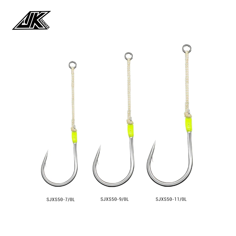 

JK SJXS-50 4X Strong Large 7/0 9/0 11/0 Heavy Duty 300g-800g Lures Assist Hook Deep Jigging