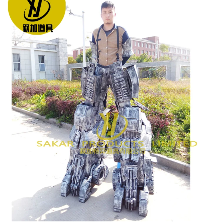 

2.7 M Tall Realistic Robot Figure mascot Cosplay Costume For Business Promotion adult robot costume