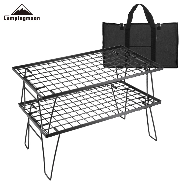 

Camping Folding Barbecue Grill Stove Rack Mini Iron BBQ Wire Rack With Camping Bag