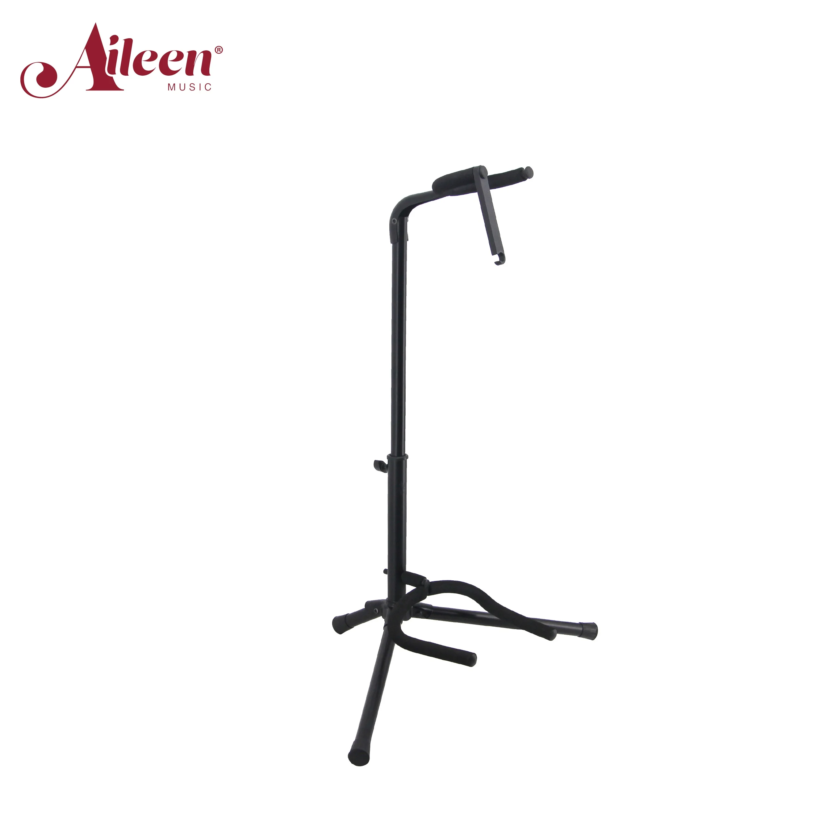 

High quality foldable neck holder vertical single guitar stand (STG101B), Black