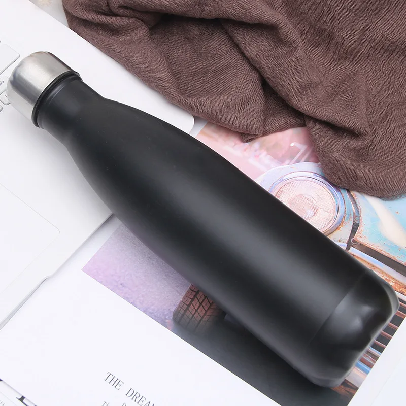 

Dropshipping double wall stainless steel metal water bottle vacuum insulated flask, Customized color acceptable
