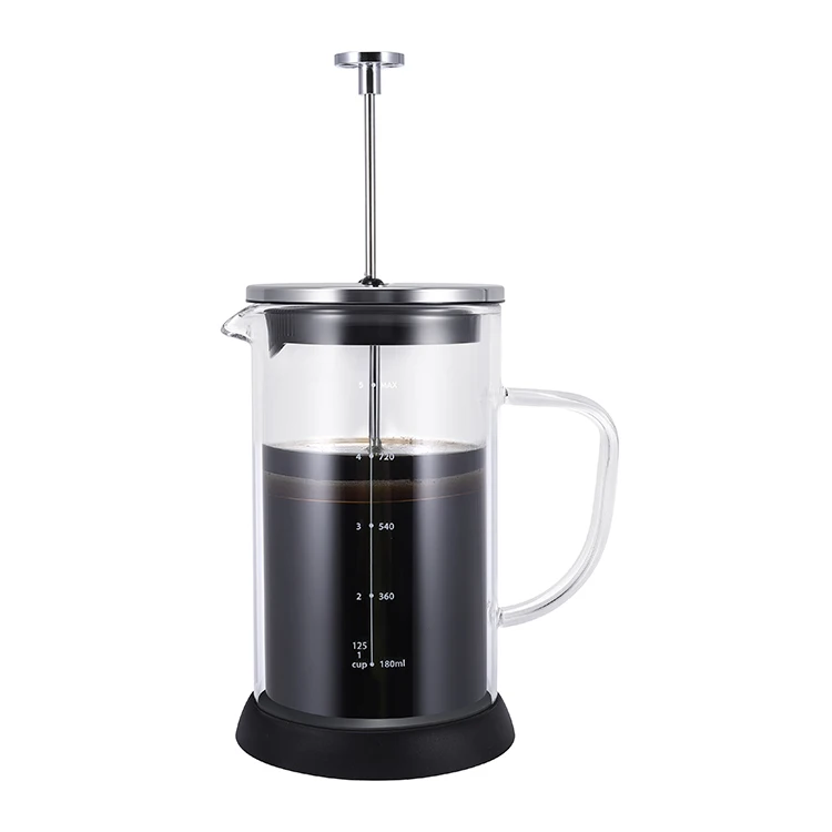 

Coffee French Press Pot Stainless Steel Coffee Maker Shaker Bottle French Press, Transparent
