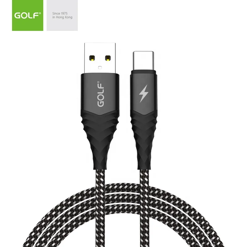 Golf 2.4a Fast Charging Usb Data Cable Wholesale Fabric Data Cable For