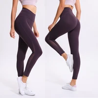 

2020 new styles lulu Lemon 87/13 320gsm Nylon/Spandex Compressed Material And Yoga Fitness Leggings with mesh