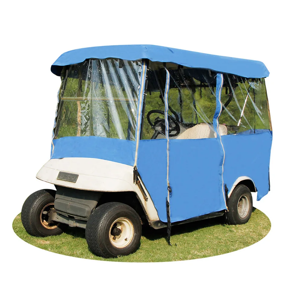 Classic Accessories Universal Windshield Golf Cart Rain Enclosure Cover With Zippered Entry And