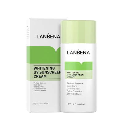 

free shipping Lanbena Green Base Cream Sunscreen Brightening SPF 50 PA +++ is used to isolate cosmetics