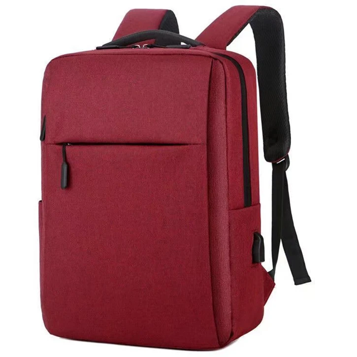

slim laptop backpack with usb charging port for men women girl high school college student bookbag, Black,gray,blue,red
