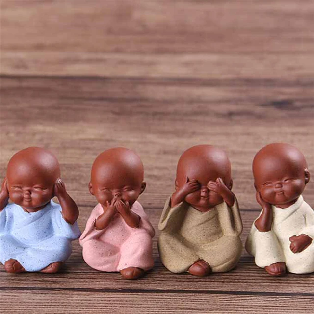 

Mini Cute Purple Sand Little Monk Ornaments Creative Decorative Ornaments Home Decor