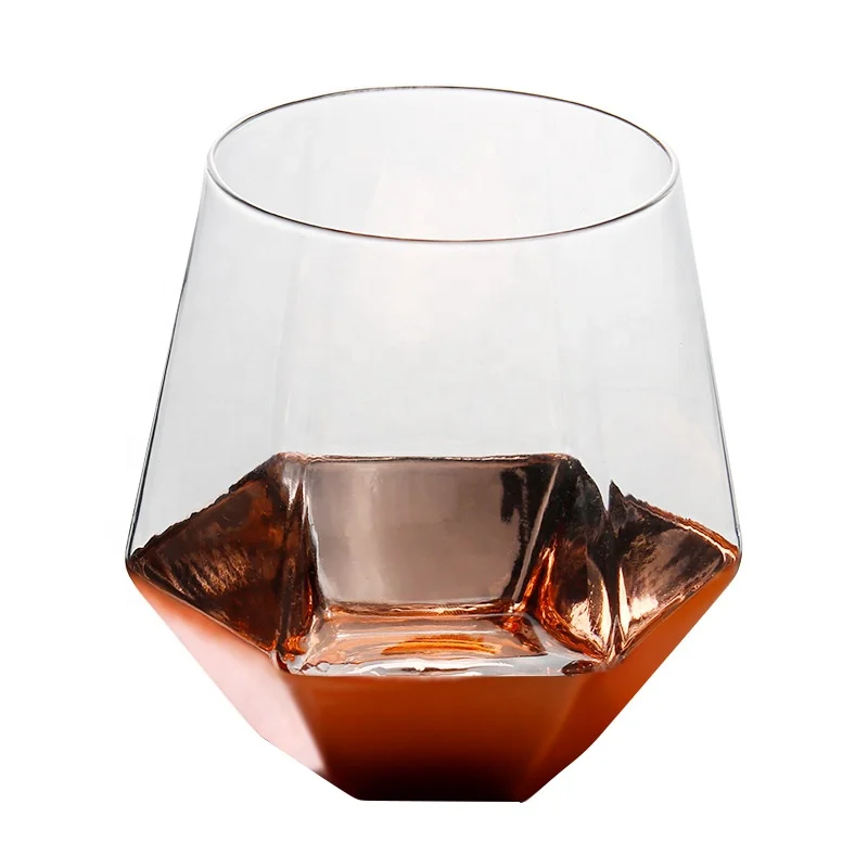 Hand Made Stemless Hexagon Whiskey Glass Diamond Wine Glass Buy