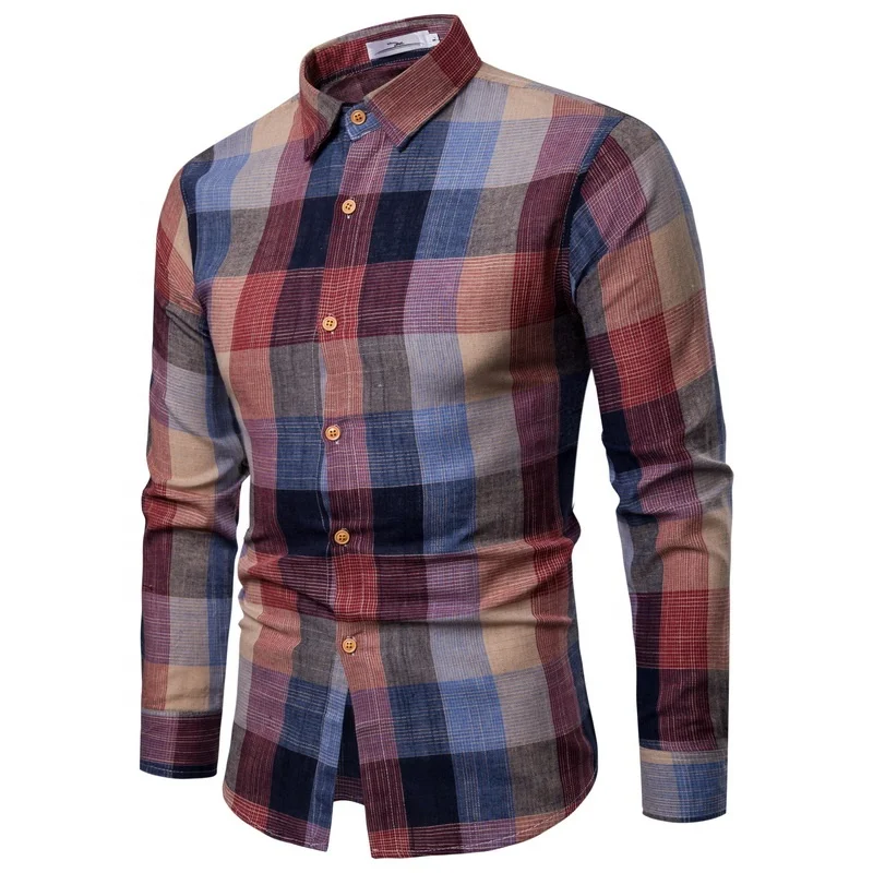 

Wholesale cotton casual men dress shirts men plaid shirt for men, Custom color