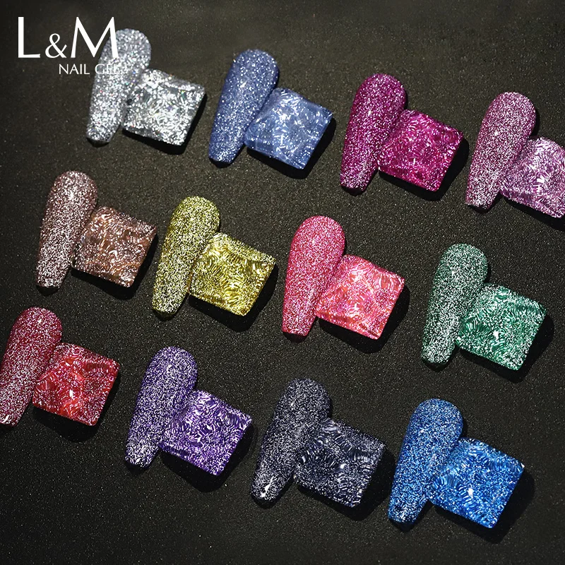 L&M Disco Diamond UV Gel Nail Polish Collection