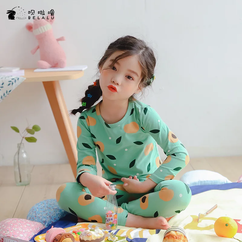 

Wholesale Custom Girls Pyjamas Cute Baby Cotton Pajamas Set Kids pjs Sleepwear, Pictures shows