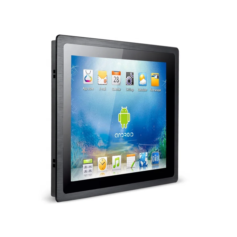 

embedded waterproof IP 65 industrial android 10.1 12 15 17 19 21.5 inch all in one pc, Silver or black