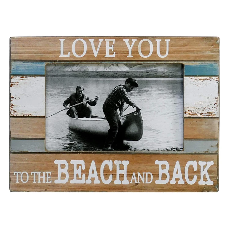 PHOTA 4" x 6" Beach Photo Picture Frame for Tabletop and Wall Mounting