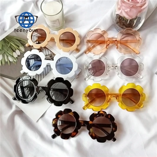 

Teenyoun Children's Sunglasses 2023 New Kids Lovely Girls Cute Fashion Flower