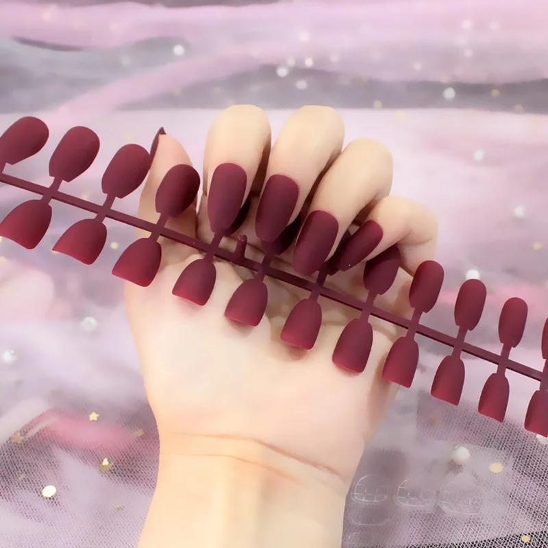 

Amazon Hot Sale Short square false nails reusable press on finger stick on gel nails