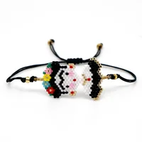 

Mexico Girl Miyuki Bead Woven Handmade Simple Jewelry Line Friendship Rope Bracelet