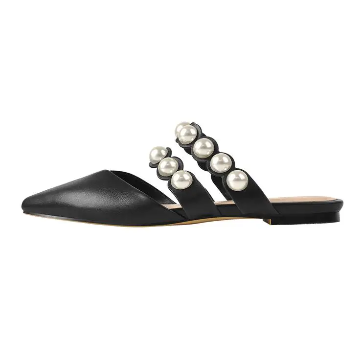 

2021 Hot Selling Slippers For Women Pearl Black Slippers Ladies Sandle Shoes Sandals Sandals