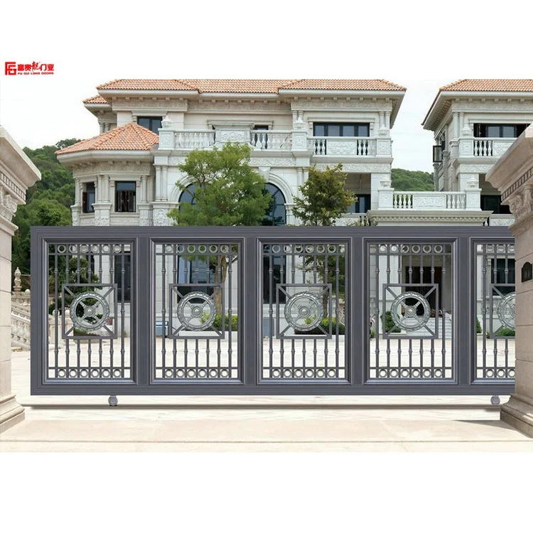 
Luxury villa electric sliding gate high quality house aluminum courtyard villa main gate FGL-L8080 