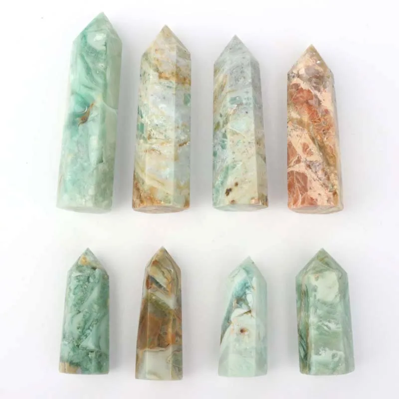 

New arrivals natural healing stones quartz towers green crystal wand point for home decoration