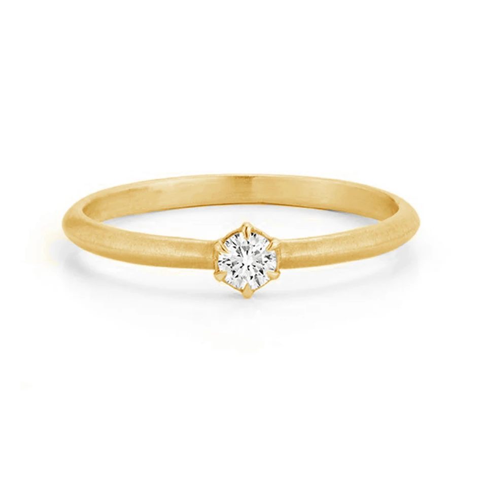 

wholesale fashion jewelry 925 sterling silver wedding ring classic 18k gold plated one stone high polish kismet band ring