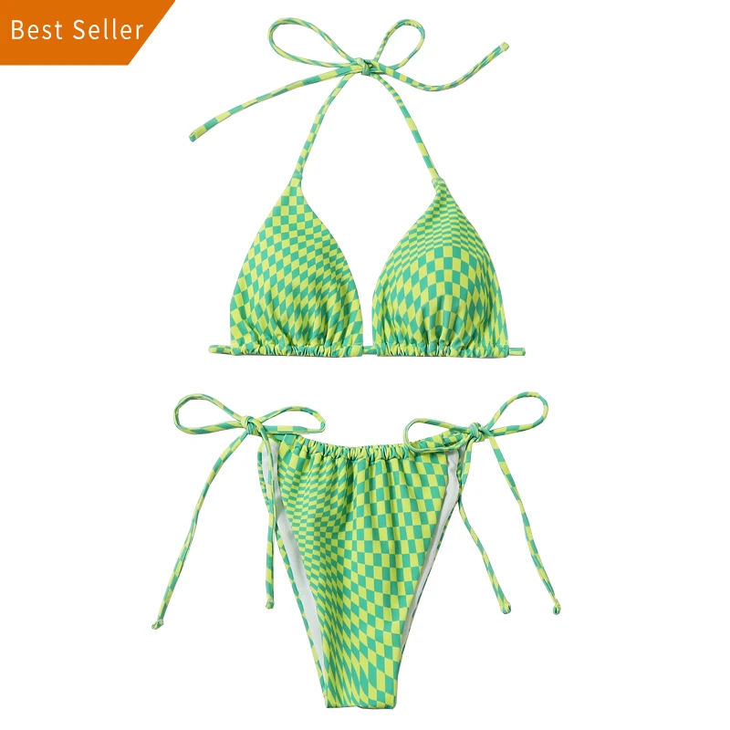 

Sexy Geometri Print Women PushUp Bra Underwire 2 Piece Swimsuit Brazilian Beach Bathing Suit Swimwear Swimming Suits Bikini 2021