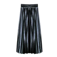 

Fashion Stylish More Color Options Good Quality Women High Waist Formal Long Maxi Pleated Skirts Skirt